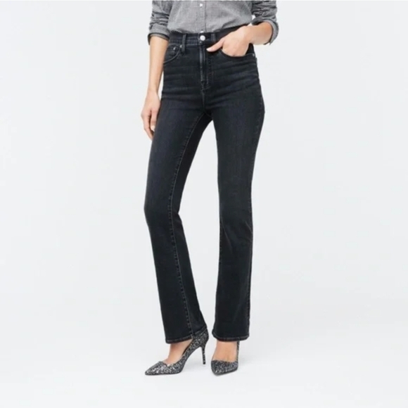 J. Crew Denim - ❤️ J CREW HIGH RISE CURVY FULL LENGTH DEMI BOOT BOOTCUT JEANS, WASHED BLACK, 6